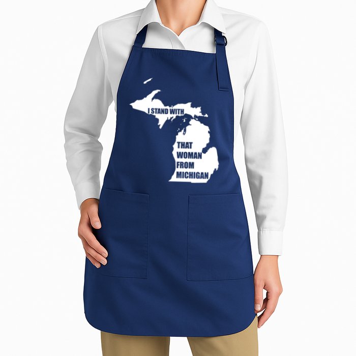 I Stand With That Woman From Michigan Full-Length Apron With Pockets