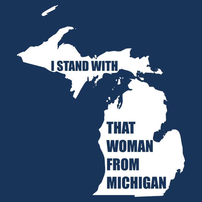 I Stand With That Woman From Michigan Full-Length Apron With Pockets