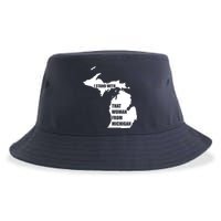 I Stand With That Woman From Michigan Sustainable Bucket Hat