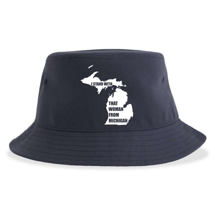I Stand With That Woman From Michigan Sustainable Bucket Hat