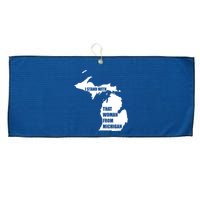 I Stand With That Woman From Michigan Large Microfiber Waffle Golf Towel