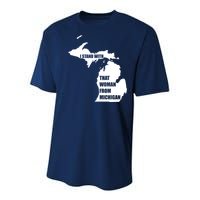 I Stand With That Woman From Michigan Youth Performance Sprint T-Shirt