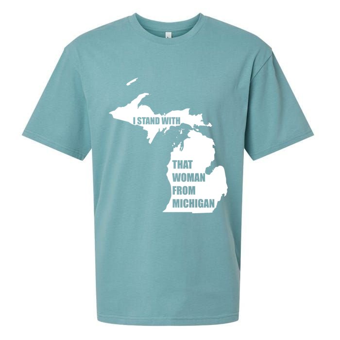 I Stand With That Woman From Michigan Sueded Cloud Jersey T-Shirt