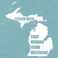 I Stand With That Woman From Michigan Sueded Cloud Jersey T-Shirt