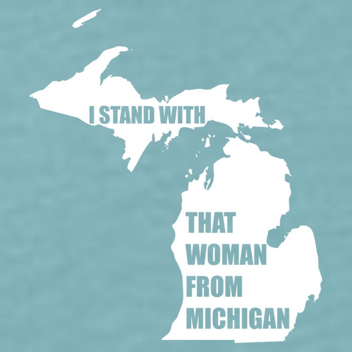 I Stand With That Woman From Michigan Sueded Cloud Jersey T-Shirt