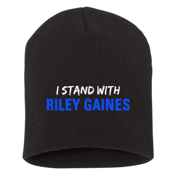 I Stand With Riley Gaines Long Sleeve Short Acrylic Beanie