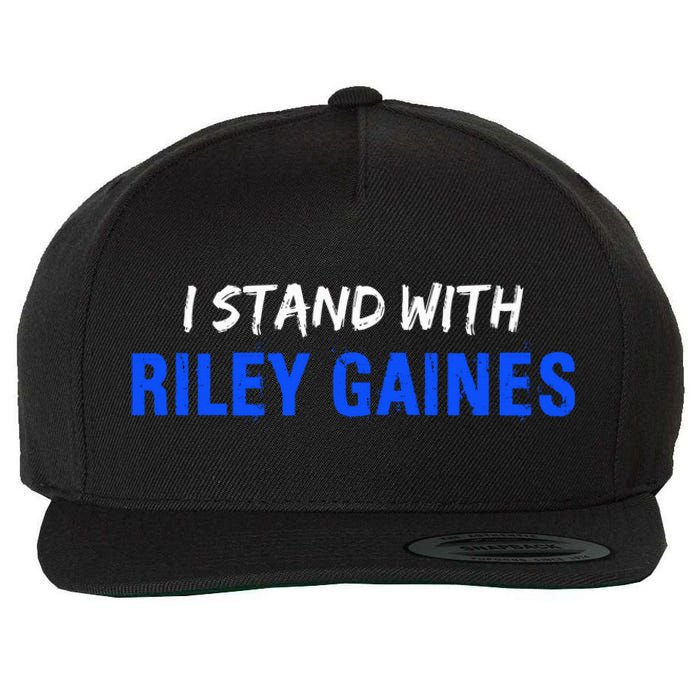 I Stand With Riley Gaines Long Sleeve Wool Snapback Cap