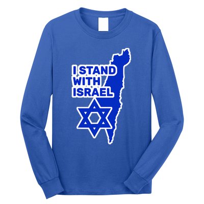 I Stand With Israel Jewish Heritage Israeli Flag Long Sleeve Shirt