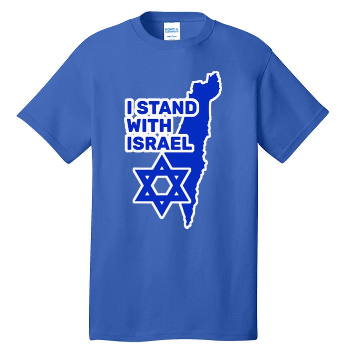 I Stand With Israel Jewish Heritage Israeli Flag Tall T-Shirt