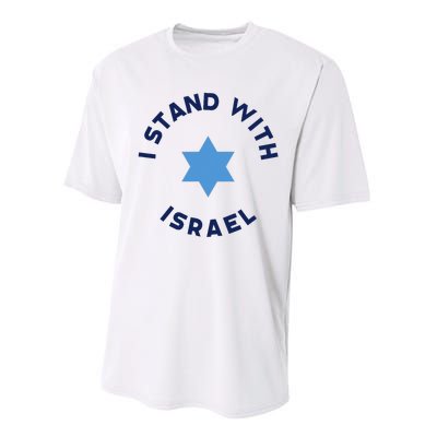 I Stand With Israel With Star Of David Jewish Gift Performance Sprint T-Shirt