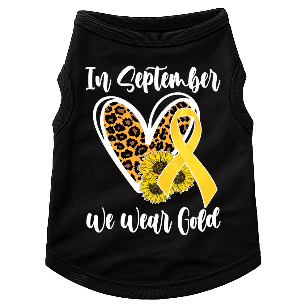 In Septemeber We Wear Gold Childhood Cancer Doggie Tank
