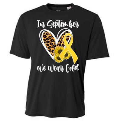 In Septemeber We Wear Gold Childhood Cancer Cooling Performance Crew T-Shirt