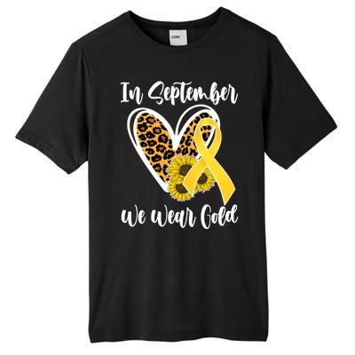 In Septemeber We Wear Gold Childhood Cancer Tall Fusion ChromaSoft Performance T-Shirt