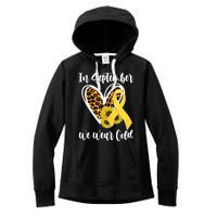 In Septemeber We Wear Gold Childhood Cancer Women's Fleece Hoodie