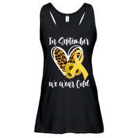 In Septemeber We Wear Gold Childhood Cancer Ladies Essential Flowy Tank