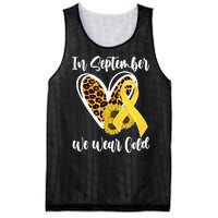 In Septemeber We Wear Gold Childhood Cancer Mesh Reversible Basketball Jersey Tank