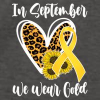 In Septemeber We Wear Gold Childhood Cancer Vector Backpack