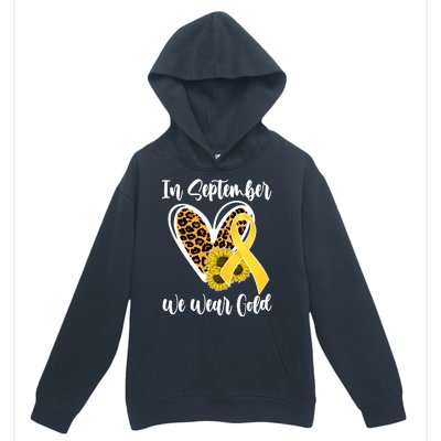 In Septemeber We Wear Gold Childhood Cancer Urban Pullover Hoodie