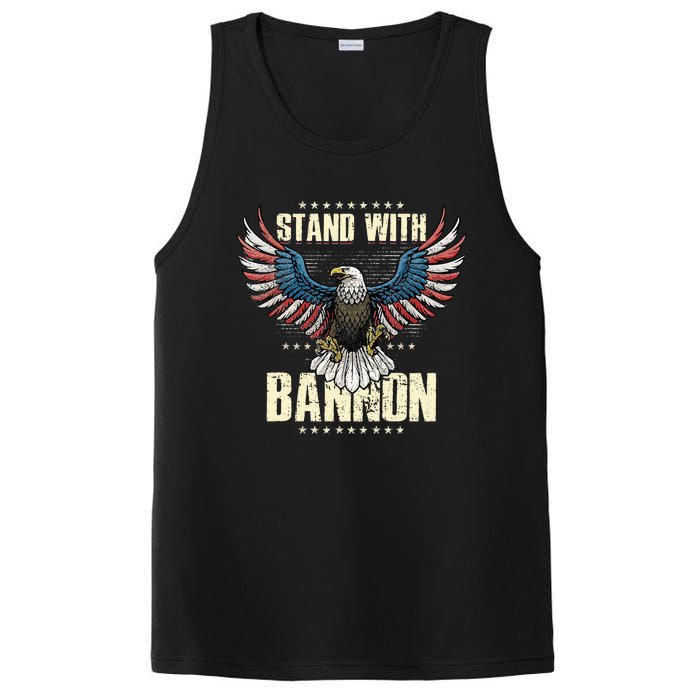 I Stand With Bannon Patriotic PosiCharge Competitor Tank