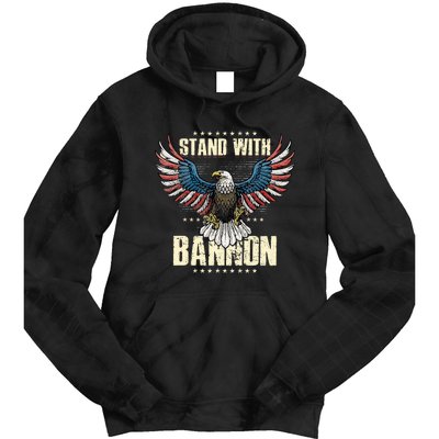 I Stand With Bannon Patriotic Tie Dye Hoodie