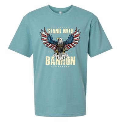 I Stand With Bannon Patriotic Sueded Cloud Jersey T-Shirt