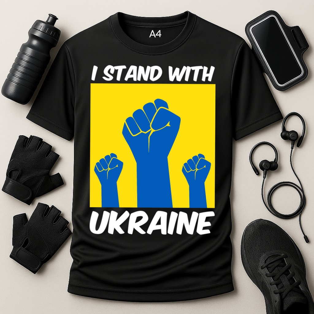I Stand With Ukraine Fist Performance Shirt