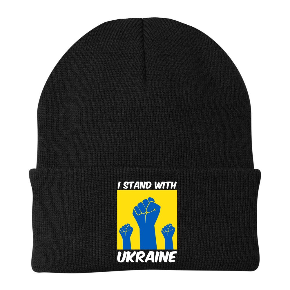 I Stand With Ukraine Fist Beanie