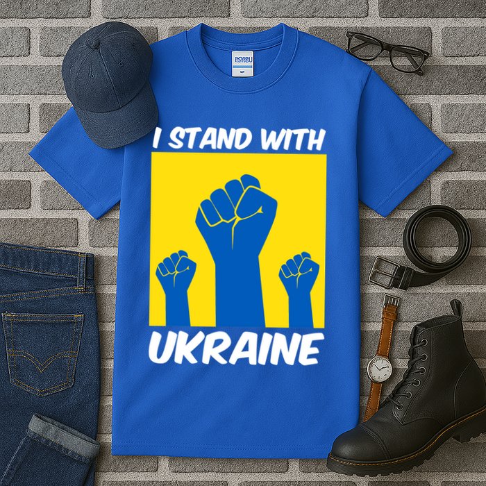 I Stand With Ukraine Fist Tall T-Shirt