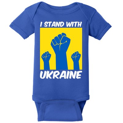 I Stand With Ukraine Fist Baby Bodysuit