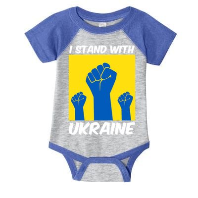 I Stand With Ukraine Fist Infant Baby Jersey Bodysuit