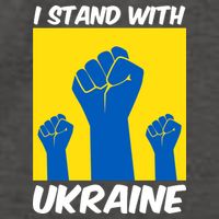 I Stand With Ukraine Fist Vector Backpack
