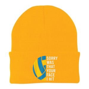 I'm sorry was that your face I hit funny Volleyball Player Knit Cap Winter Beanie