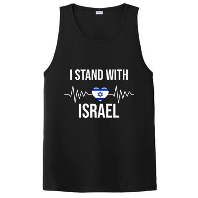 I Stand With Israel Patriotic Israel Heart Flag PosiCharge Competitor Tank