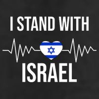 I Stand With Israel Patriotic Israel Heart Flag Hat