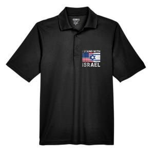 I Stand With Israel - Pray For Israel - US and Israel Flag Men's Origin Performance Pique Polo