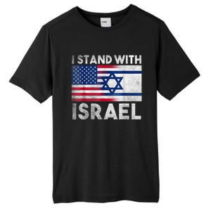 I Stand With Israel - Pray For Israel - US and Israel Flag Tall Fusion ChromaSoft Performance T-Shirt