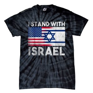 I Stand With Israel - Pray For Israel - US and Israel Flag Tie-Dye T-Shirt