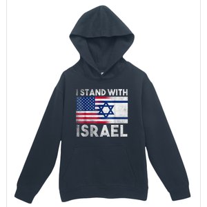 I Stand With Israel - Pray For Israel - US and Israel Flag Urban Pullover Hoodie