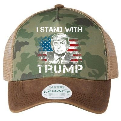 I Stand With Trump Pro Trump Supporter Free Trump Legacy Tie Dye Trucker Hat
