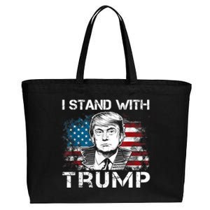 I Stand With Trump Pro Trump Supporter Free Trump Cotton Canvas Jumbo Tote