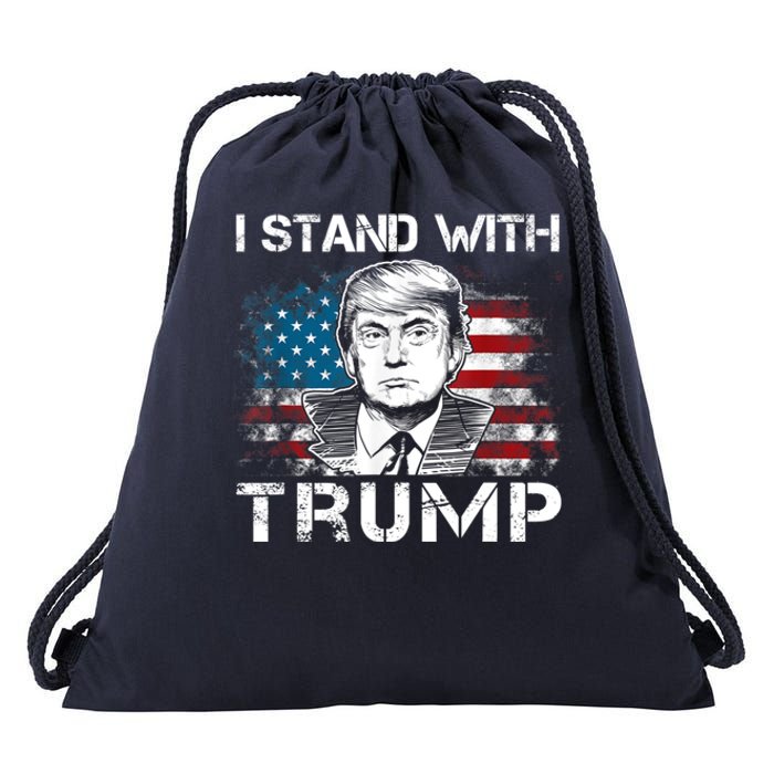 I Stand With Trump Pro Trump Supporter Free Trump Drawstring Bag