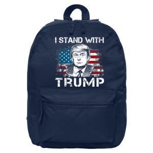 I Stand With Trump Pro Trump Supporter Free Trump 16 in Basic Backpack