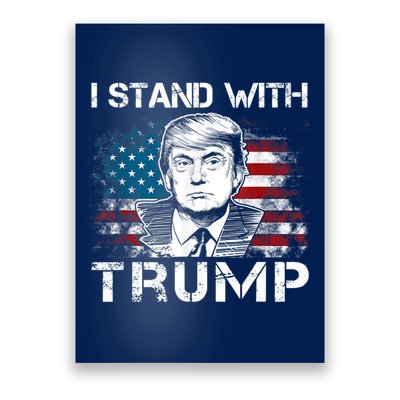 I Stand With Trump Pro Trump Supporter Free Trump Poster