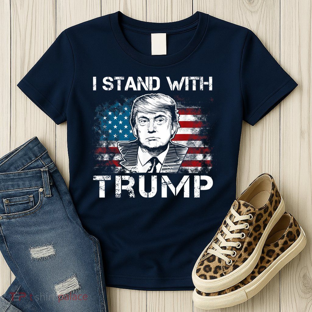 I Stand With Trump Pro Trump Supporter Free Trump Womens T-Shirt