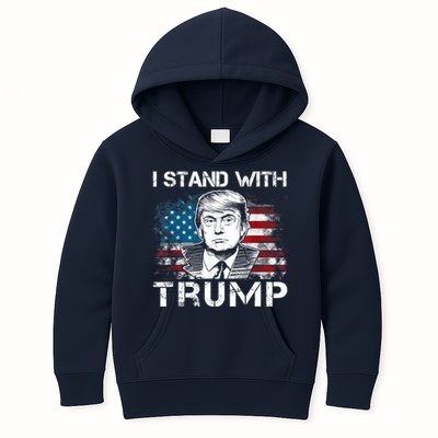 I Stand With Trump Pro Trump Supporter Free Trump Kids Hoodie