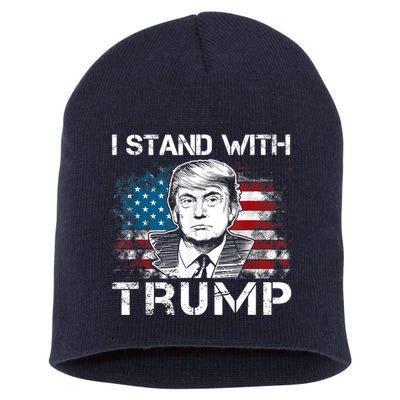 I Stand With Trump Pro Trump Supporter Free Trump Short Acrylic Beanie