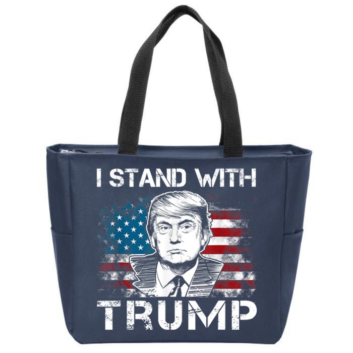 I Stand With Trump Pro Trump Supporter Free Trump Zip Tote Bag