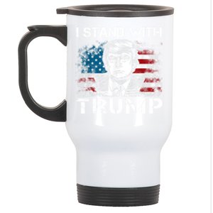 I Stand With Trump Pro Trump Supporter Free Trump Stainless Steel Travel Mug