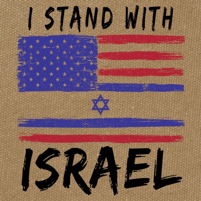 I Stand With Israel Support Israel Cotton Canvas Backpack