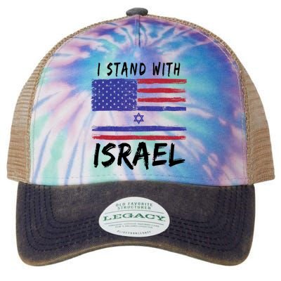 I Stand With Israel Support Israel Legacy Tie Dye Trucker Hat